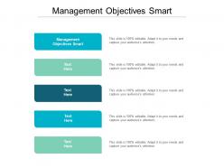 Management objectives smart ppt powerpoint presentation summary guidelines cpb