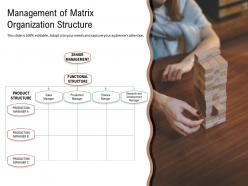 Management of matrix organization structure