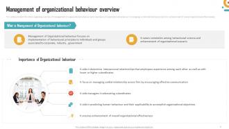 Management Of Organizational Behavior Powerpoint Presentation Slides Informative Professional