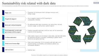 Management Of Redundant Data Sustainability Risk Related With Dark Data