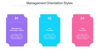 Management Orientation Styles Ppt Powerpoint Presentation Ideas Images Cpb