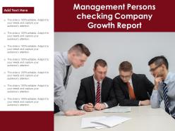 Management persons checking company growth report