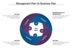 Management plan vs business plan ppt powerpoint presentation styles inspiration cpb