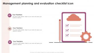 Management Planning And Evaluation Checklist Icon