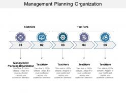 Management planning organization ppt powerpoint presentation show graphics design cpb