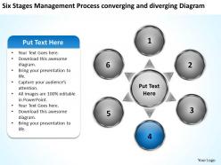 Management process converging and diverging diagram arrows network software powerpoint slides