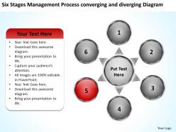 Management process converging and diverging diagram arrows network software powerpoint slides