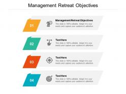 Management retreat objectives ppt powerpoint presentation portfolio sample cpb