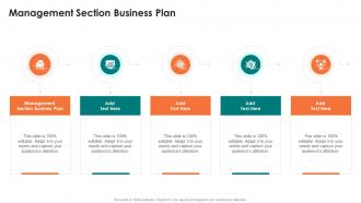 Management Section Business Plan In Powerpoint And Google Slides Cpb