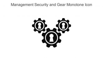 Management Security And Gear Monotone Icon In Powerpoint Pptx Png And Editable Eps Format
