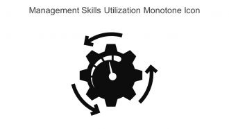 Management Skills Utilization Monotone Icon In Powerpoint Pptx Png And Editable Eps Format