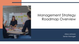 Management Strategy Roadmap Overview PPT Template AT
