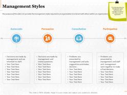 Management styles ppt powerpoint presentation styles diagrams