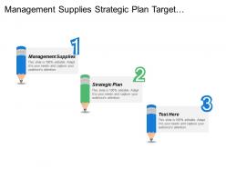 Management supplies strategic plan target customer snapshot business requirements