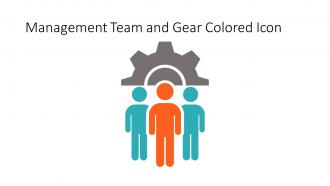 Management Team And Gear Colored Icon In Powerpoint Pptx Png And Editable Eps Format