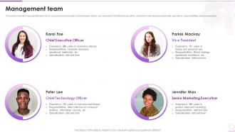Management Team Cosmetic And Beauty Products Company Profile