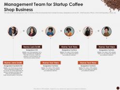 Management Team For Startup Coffee Shop Business Master Plan Kick Start Coffee House