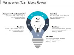Management team meets review ppt powerpoint presentation gallery structure cpb
