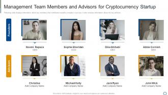 Management Team Members And Advisors For Cryptocurrency Startup