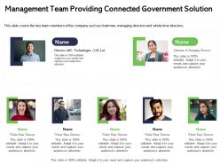 Management team providing connected government solution time ppt powerpoint presentation file