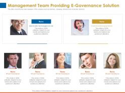 Management team providing e governance solution ppt powerpoint presentation styles