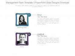 Management team template 3 powerpoint slide designs download