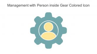 Management With Person Inside Gear Colored Icon In Powerpoint Pptx Png And Editable Eps Format