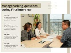 Manager Asking Questions During Final Interview