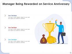 Manager being rewarded on service anniversary