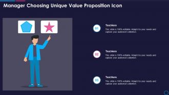 Manager Choosing Unique Value Proposition Icon
