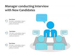 Manager conducting interview with new candidates
