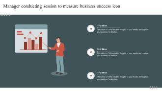 Manager Conducting Session To Measure Business Success Icon