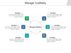 Manager credibility ppt powerpoint presentation ideas demonstration cpb