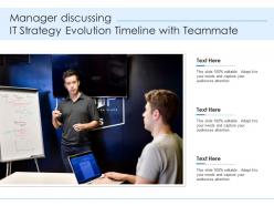 Manager discussing it strategy evolution timeline with teammate