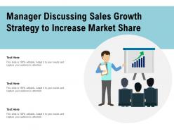 Manager discussing sales growth strategy to increase market share