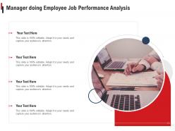 Manager doing employee job performance analysis