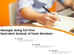 Manager doing full time equivalent analysis of team members