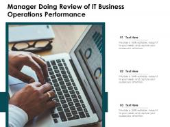 Manager doing review of it business operations performance