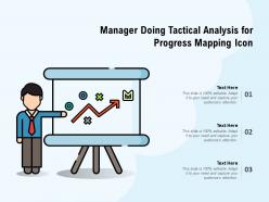 Manager doing tactical analysis for progress mapping icon