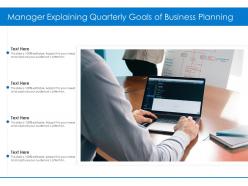Manager Explaining Quarterly Goals Of Business Planning