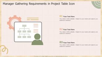 Manager Gathering Requirements In Project Table Icon