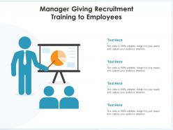Manager giving recruitment training to employees