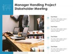 Manager Handling Project Stakeholder Meeting