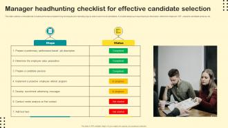 Manager Headhunting Checklist For Effective Candidate Selection