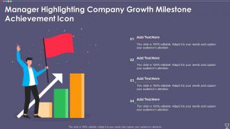 Manager Highlighting Company Growth Milestone Achievement Icon