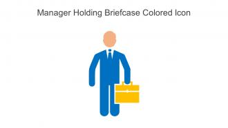 Manager Holding Briefcase Colored Icon In Powerpoint Pptx Png And Editable Eps Format