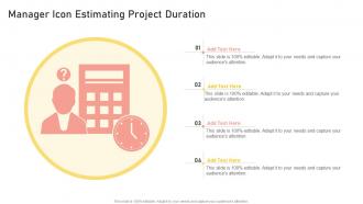Manager Icon Estimating Project Duration