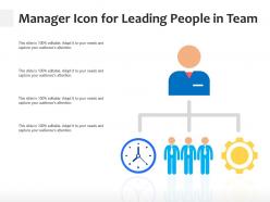 Manager icon for leading people in team