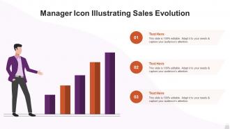 Manager Icon Illustrating Sales Evolution