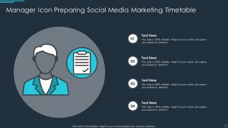 Manager Icon Preparing Social Media Marketing Timetable